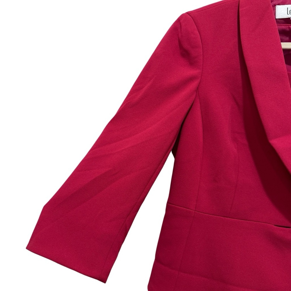 NWT Le Suit Shawl-Collar Jacket & Sheath Dress Suit Set Career Office Pink Sz 6 - Picture 4 of 14